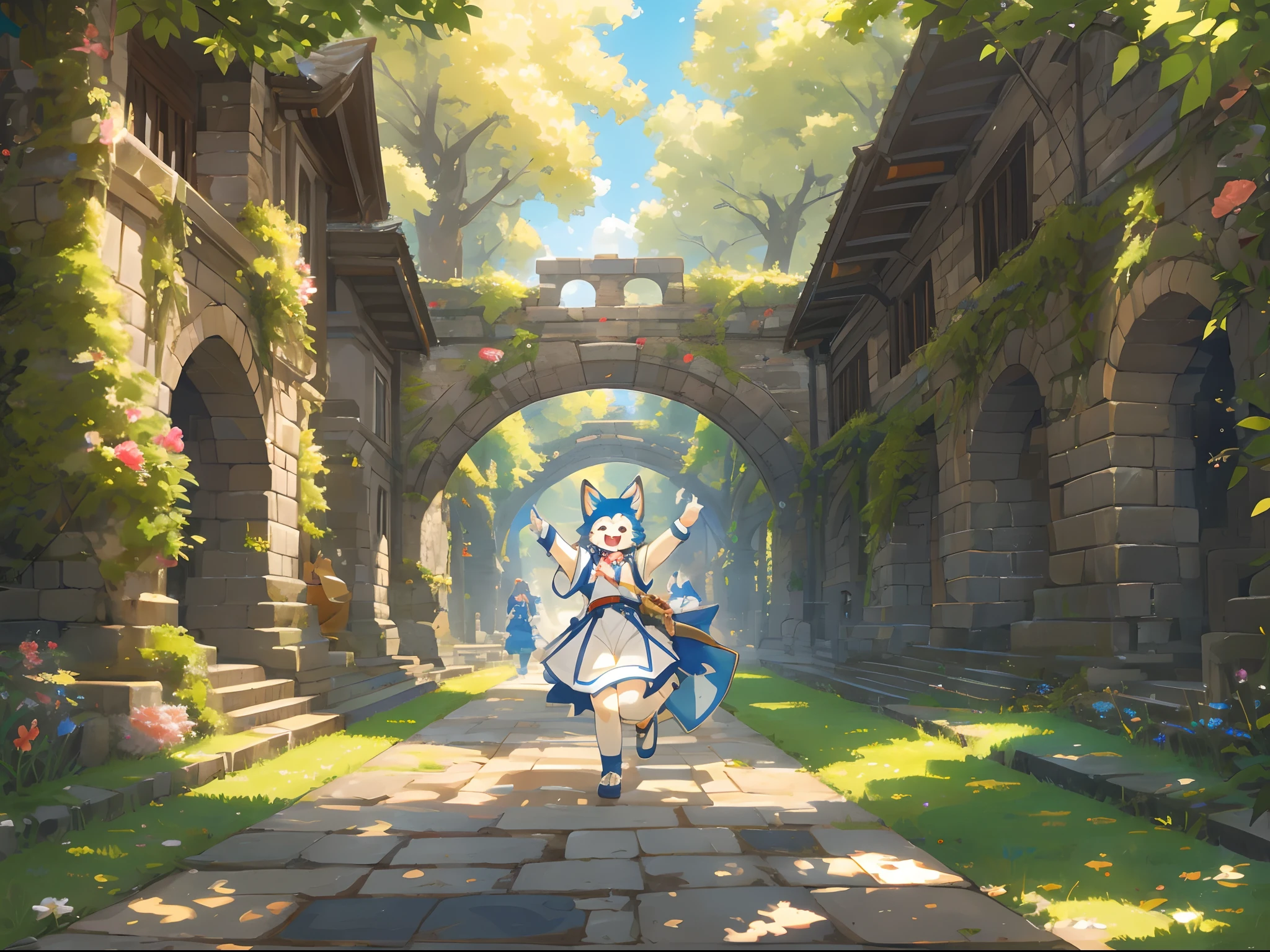 super high resolution, detailed background, World Heritage Site, 6+boys, 6+girls, Happy, joyful, absurdres(Photos of solo travelers)(kemono, furry anthro),