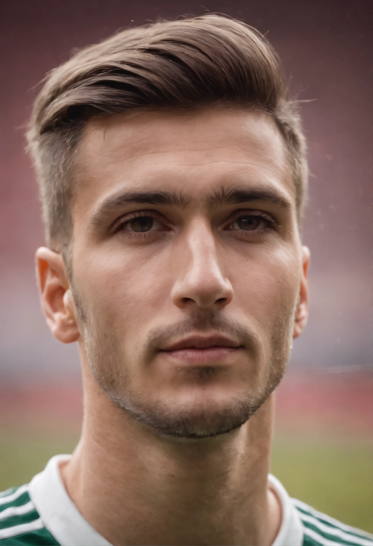 Homem Soccer Player in ajax, cabelo platinado