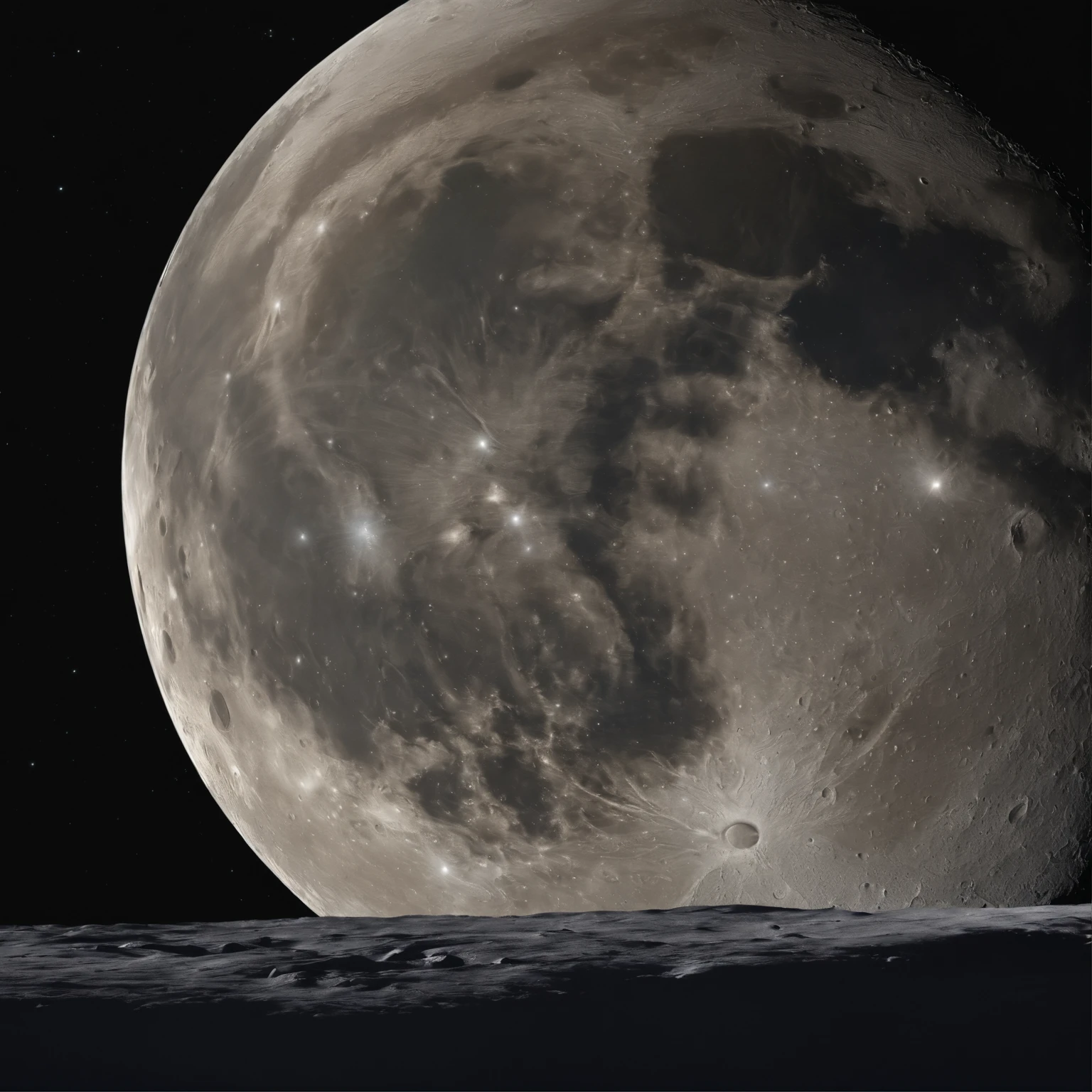 Master Parts、Superior Quality、superior image quality、The 8k quality、Beautiful pictures of the starry sky、magnifica、Arched Milky Way:1.25、Alafed view of Earth from the lunar surface:1.25, Lunar surface, space photo, on the moon, moon background, moon background, on the moon, Lunar soil, space photo, moonscape, Focus on the Moon, On Moon, Numerous craters, Seeing the Earth from the surface of the moon:1.9, big earth in the sky:1.9