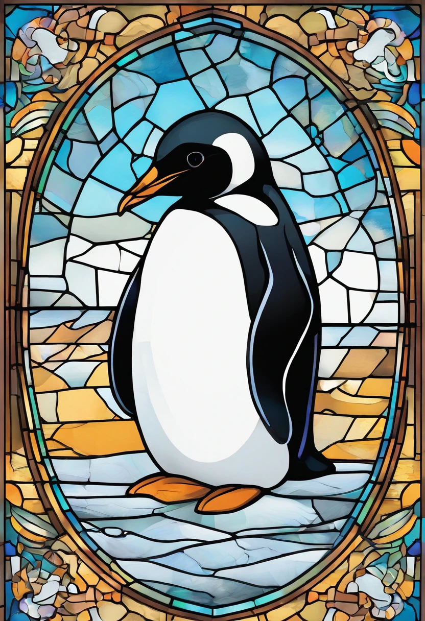 There is a penguin sitting in the snow, Penguin 0, Fat Penguin Unity Asset, fat penguin, penguin, penguin, Anthropomorphic penguins, Pingu, Blue Penguin, Shading Vector Art, very detailed illustration, illustratio, highly detailed Vector art, laurent durieux, Inspired by Tom Whalen, Detailed vector art