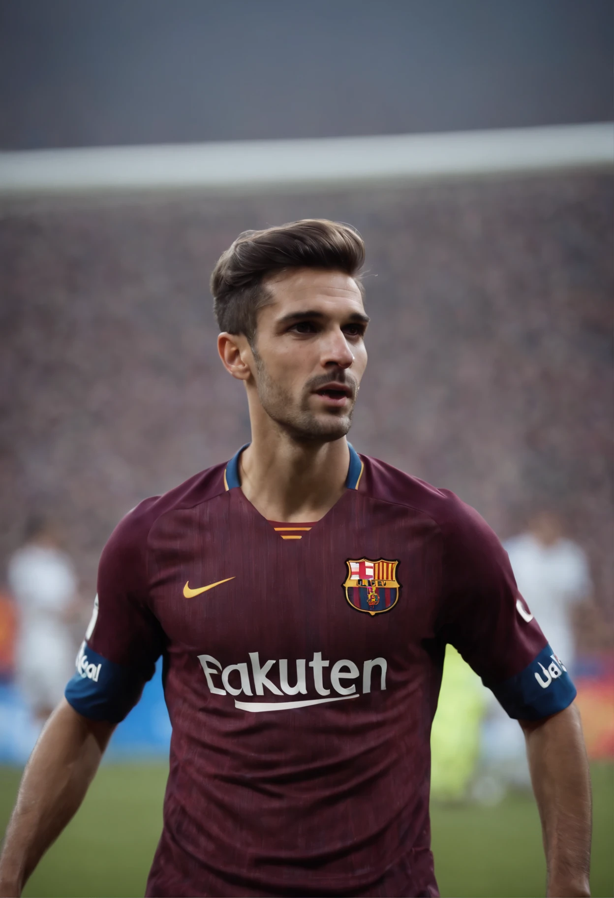 Homem Soccer Player in Barcelona, cabelo branco