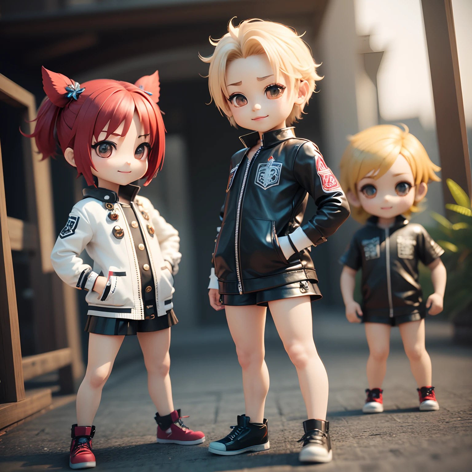 (((chibi3d))) (best quality), (masterpiece)Boy character（ember)
Chibi Alqueiro Costume，Smiling