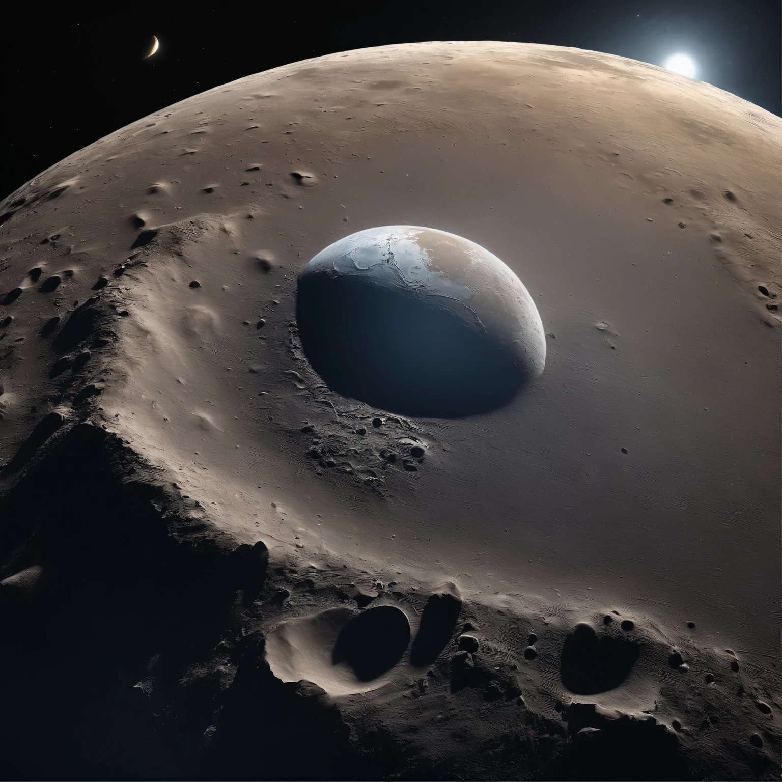 Master Parts、Superior Quality、superior image quality、The 8k quality、Beautiful pictures of the starry sky、magnifica、Arched Milky Way:1.25、Alafed view of Earth from the lunar surface:1.25, Lunar surface, space photo, on the moon, moon background, moon background, on the moon, Lunar soil, space photo, moonscape, Focus on the Moon, On Moon, Numerous craters, Seeing the Earth from the surface of the moon:1.9, big earth in the sky:1.9