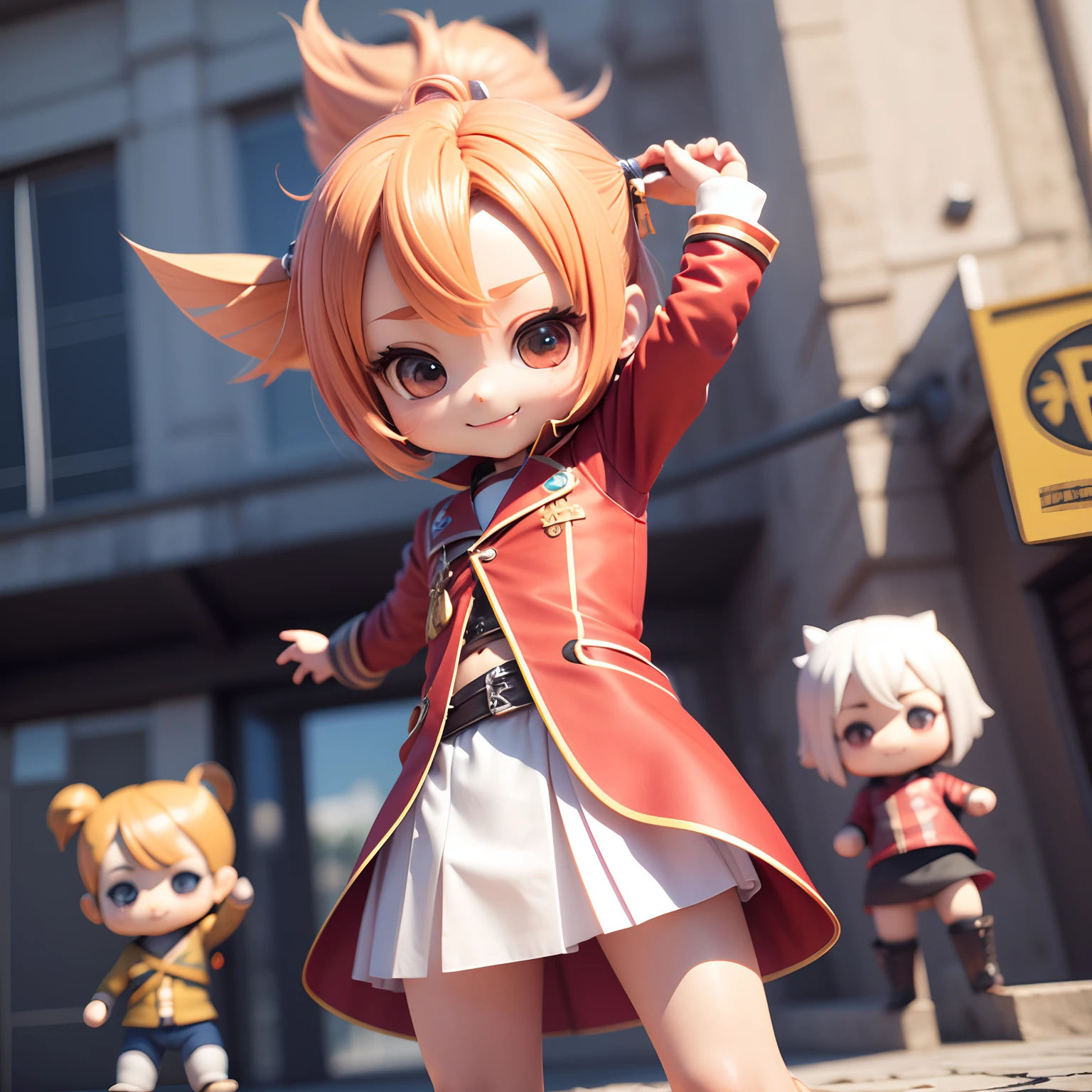 (((Chibi 3D))) (Best Quality), (masutepiece)Boy's Chibi Alqueiro Costume,Smiling