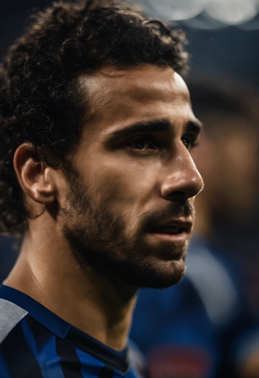 Soccer Player com cabelo pintado de vermelho, in Inter Milan