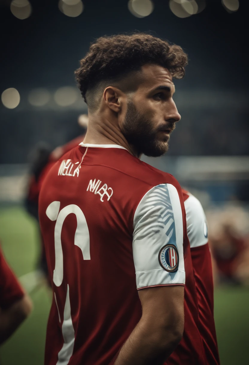 Soccer Player com cabelo pintado de vermelho, in Inter Milan