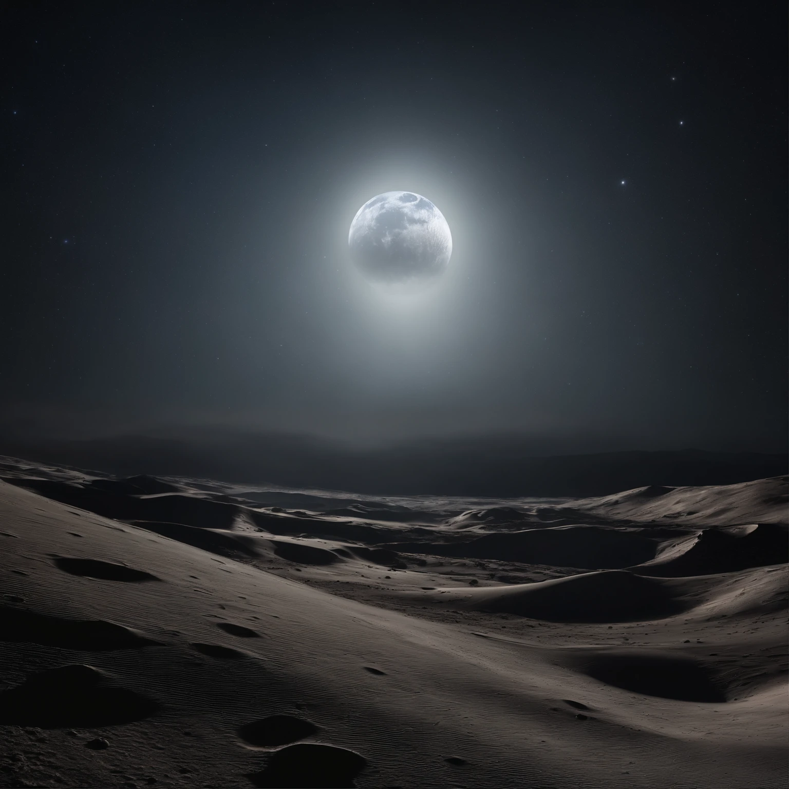 Master Parts、Superior Quality、superior image quality、The 8k quality、Beautiful pictures of the starry sky、magnifica、Arched Milky Way:1.25、Alafed view of Earth from the lunar surface:1.25, Lunar surface, space photo, on the moon, moon background, moon background, on the moon, Lunar soil, space photo, moonscape, Focus on the Moon, On Moon, Numerous craters, Seeing the Earth from the surface of the moon:1.9, Big Earth in the Sky:1.9