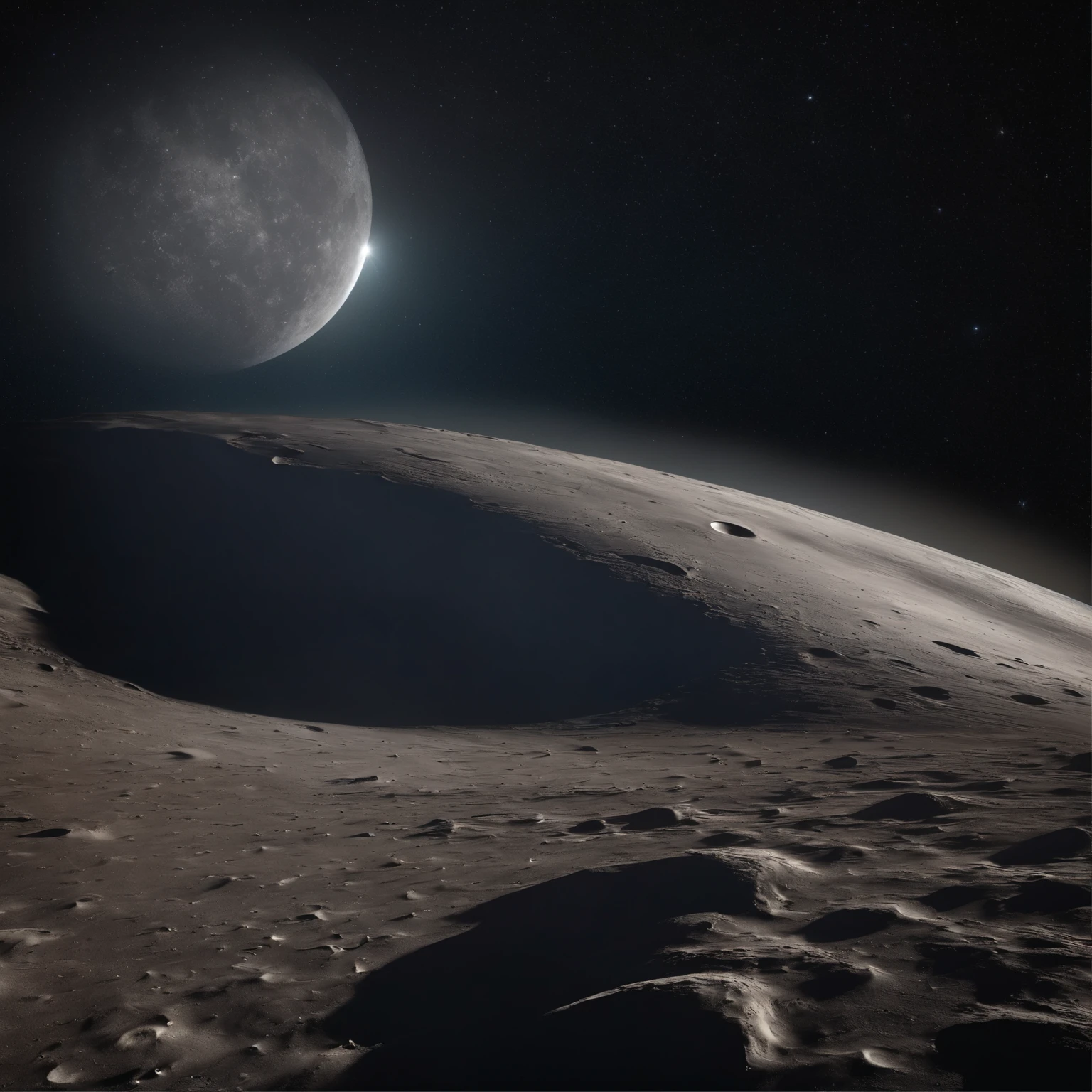 Master Parts、Superior Quality、superior image quality、The 8k quality、Beautiful pictures of the starry sky、magnifica、Arched Milky Way:1.25、Alafed view of Earth from the lunar surface:1.25, Lunar surface, space photo, on the moon, moon background, moon background, on the moon, Lunar soil, space photo, moonscape, Focus on the Moon, On Moon, Numerous craters, Huge Earth in the Sky