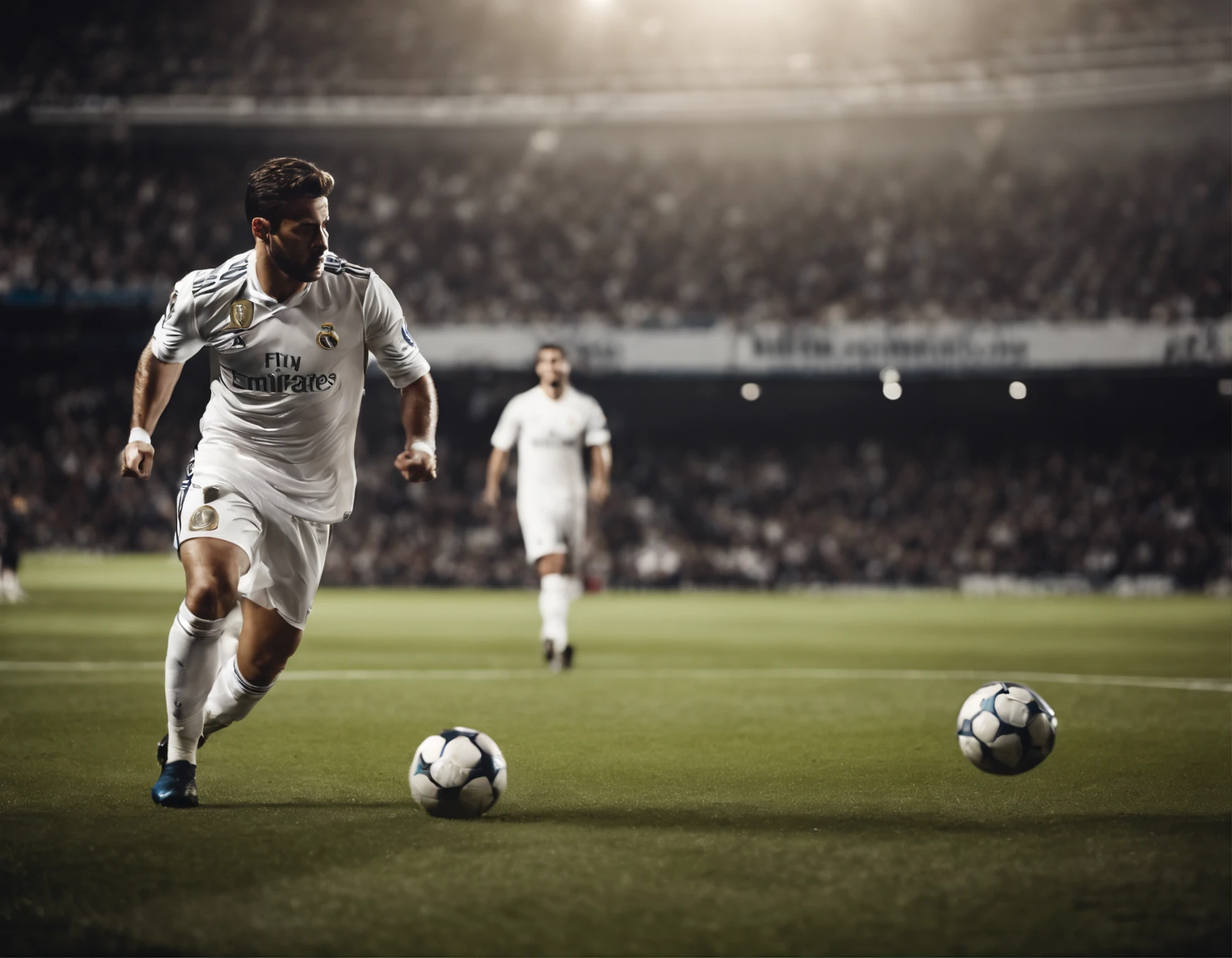 Homem Soccer Player in Real Madrid assinando contrato com o Real Madrid