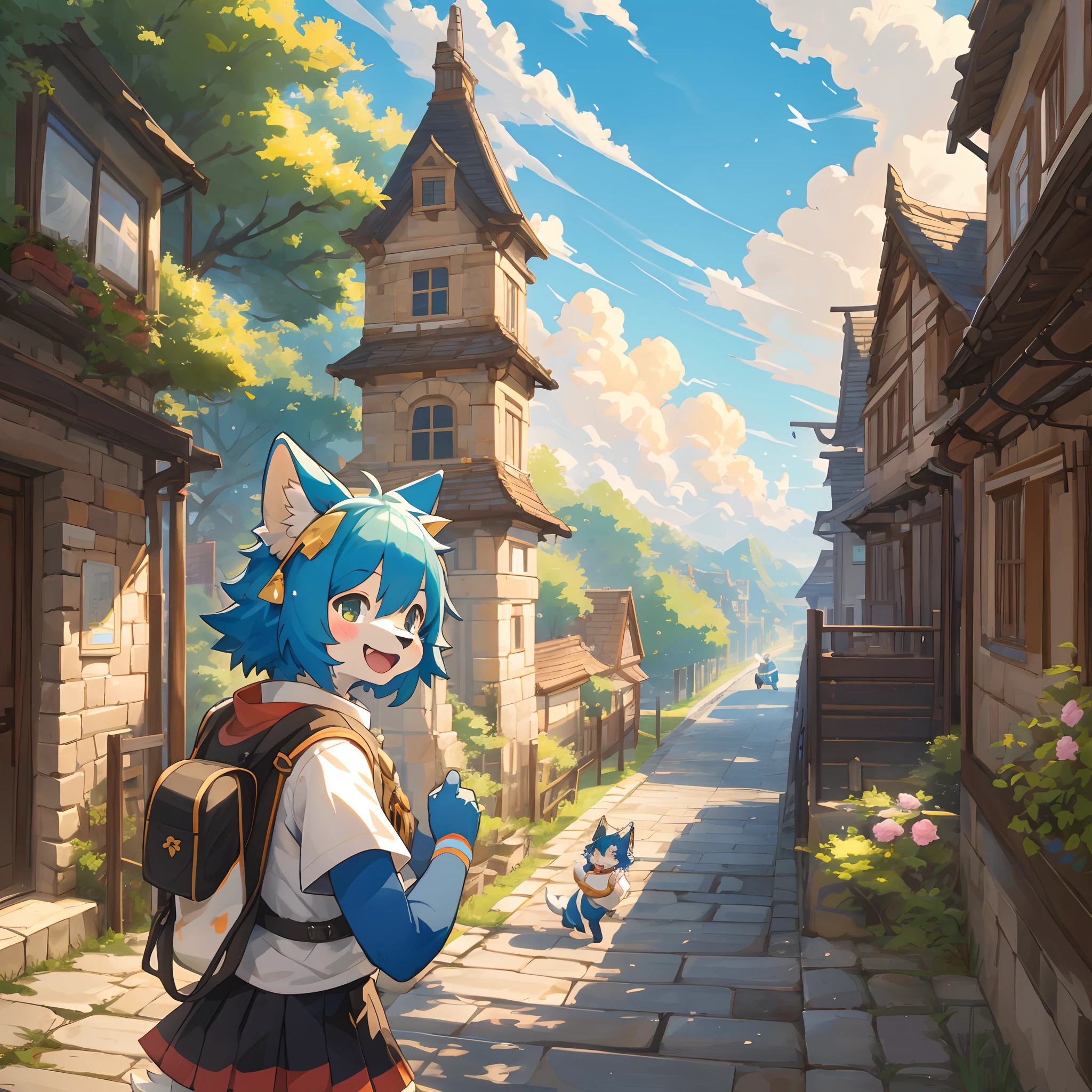 super high resolution, detailed background, World Heritage Site, 6+boys, 6+girls, Happy, joyful, absurdres(Photos of solo travelers)(kemono, furry anthro),