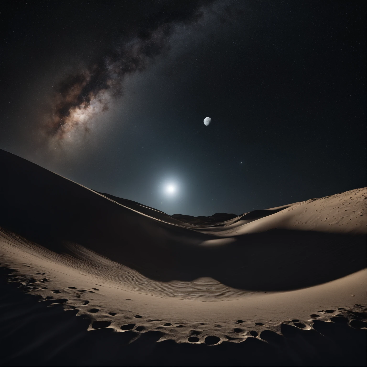 Master Parts、Superior Quality、superior image quality、The 8k quality、Beautiful pictures of the starry sky、magnifica、Arched Milky Way:1.25、Alafed view of Earth from the lunar surface:1.9, Lunar surface, space photo, on the moon, moon background, moon background, on the moon, Lunar soil, space photo, moonscape, Focus on the Moon, On Moon, Numerous craters, Huge Earth in the Sky