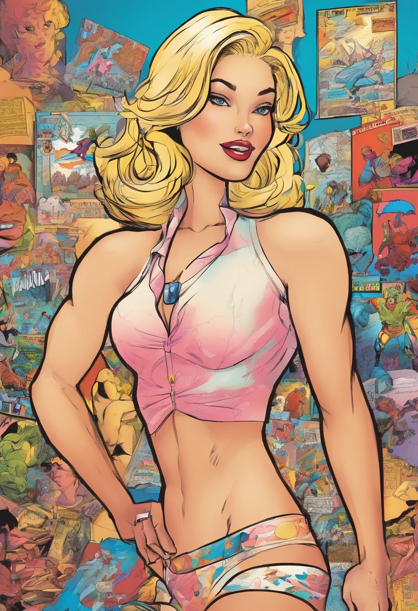 American comics,the comic's story is about a blond American mestizo with French blue eye cream skin. Trauma sexual, pré adolescente comportamento delinquente e estilo rockeiro The style is exaggerated and detailed