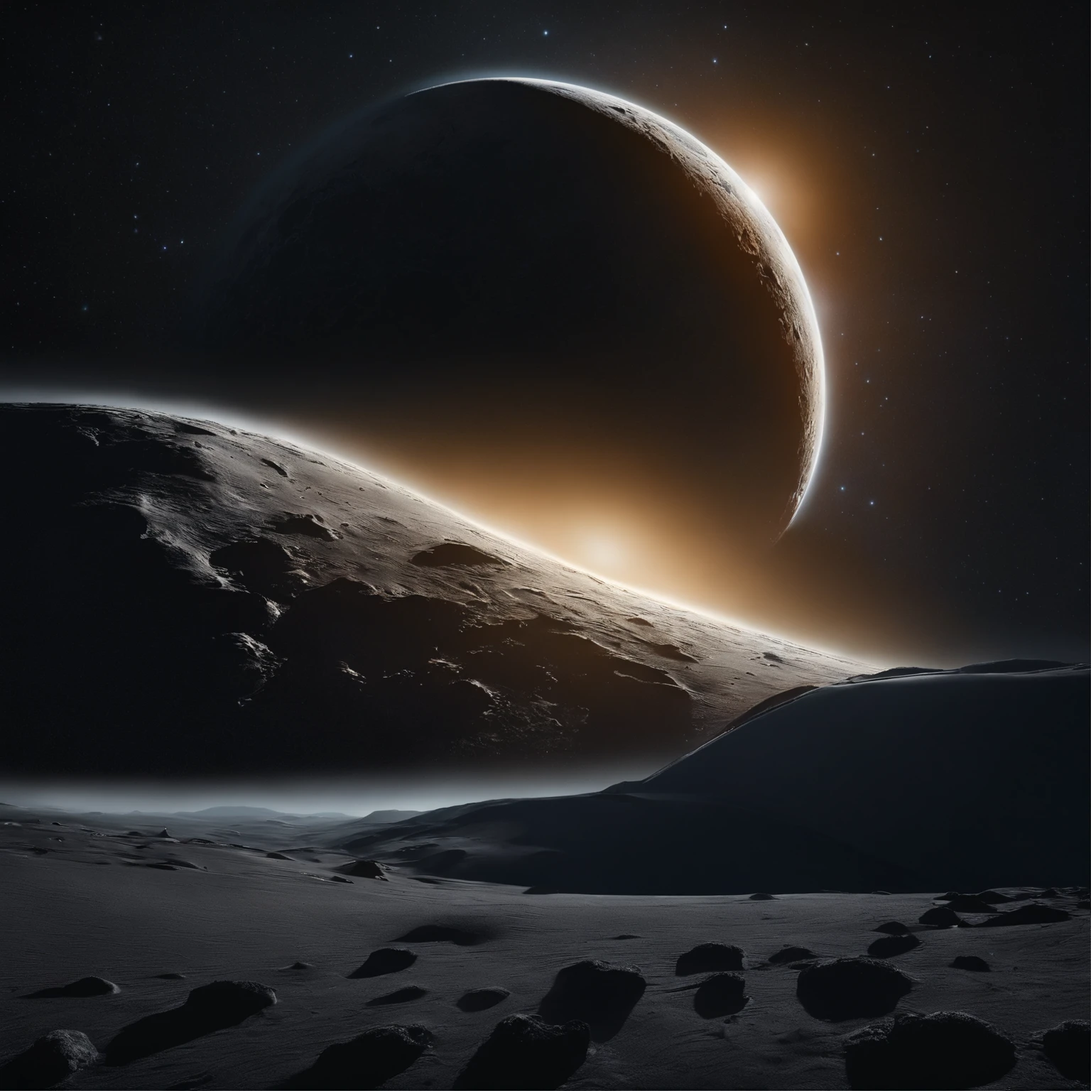 Master Parts、Superior Quality、superior image quality、The 8k quality、Beautiful pictures of the starry sky、magnifica、Arched Milky Way:1.25、Looking at space from the Moon:1.9、Craters on the Moon:1.9, Standing on the moon