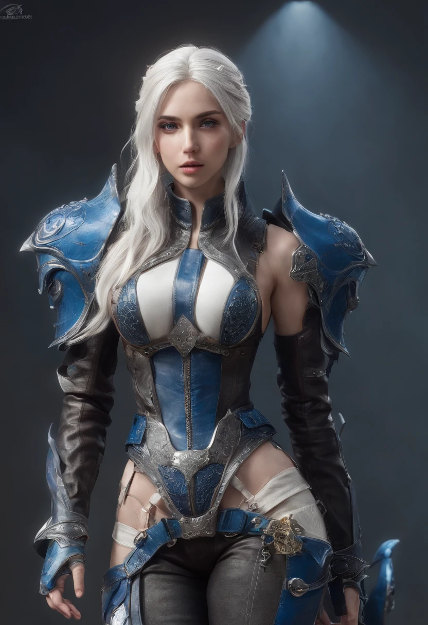 Cirilla Fiona Elen Riannon,Highest image quality,Outstanding details,超高分辨率,(Fidelity:1.4), Favor the details,closeup cleavage,Ride a dragon,High-tech dragon knight mech,He has a delicate and beautiful face,((Blue-white flying semi-mechanical fuselage:1.8)),Raised sexy,frontage,Cidade futuristica,mechanically aesthetic,Virtual Engine 5,Perfect detail rendering,rendering by octane,hyper HD