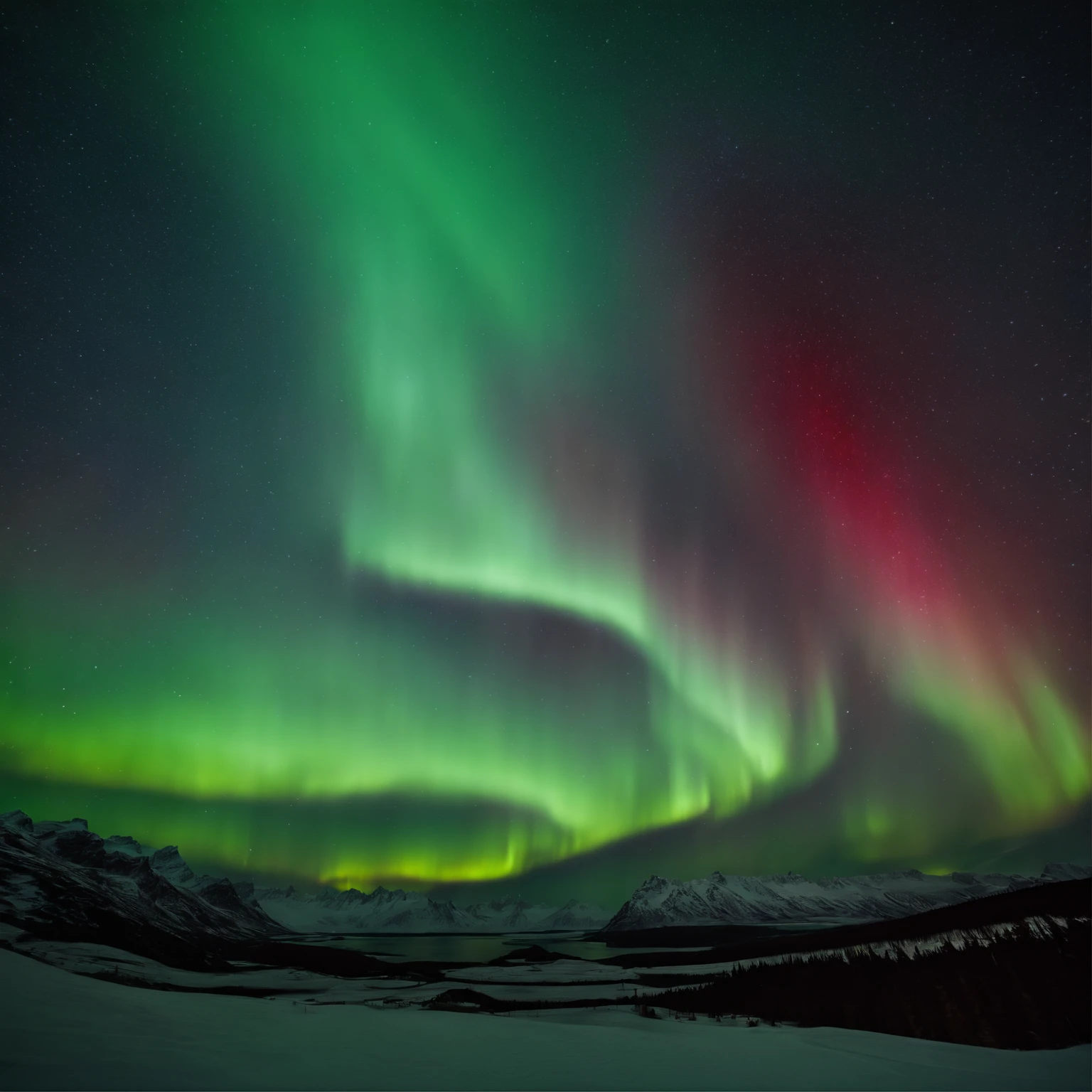 Master Parts、Superior Quality、superior image quality、The 8k quality、Beautiful pictures of the starry sky、magnifica、Arched Milky Way:1.25、north pole:1.5、Pale glaciers:1.9、(Red and green aurora borealis:1.25)