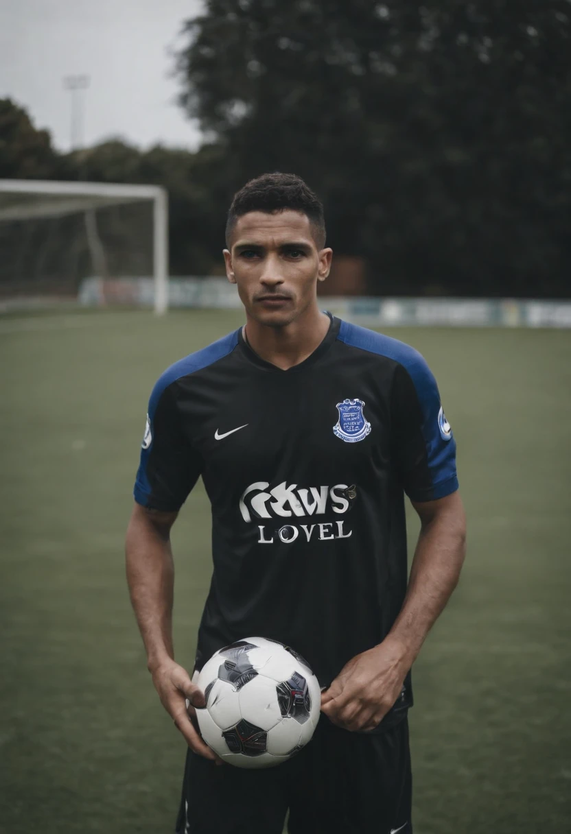 Homem Soccer Player ruivo, in Everton, cabelo com risquinho do lado, luva preta da nike