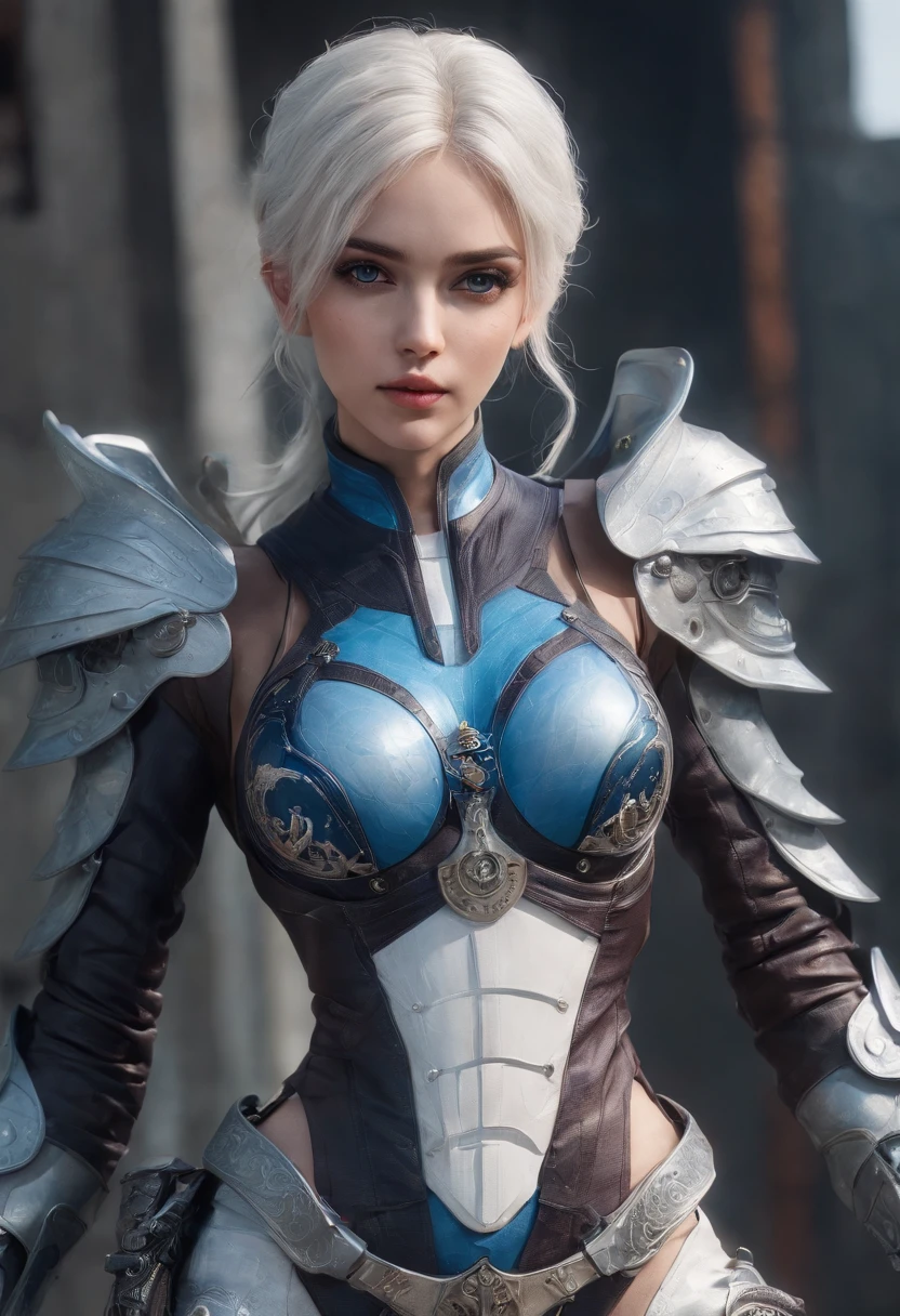 Cirilla Fiona Elen Riannon,Highest image quality,Outstanding details,超高分辨率,(Fidelity:1.4), Favor the details,closeup cleavage,Ride a dragon,High-tech dragon knight mech,He has a delicate and beautiful face,((Blue-white flying semi-mechanical fuselage:1.8)),Raised sexy,frontage,Cidade futuristica,mechanically aesthetic,Virtual Engine 5,Perfect detail rendering,rendering by octane,hyper HD