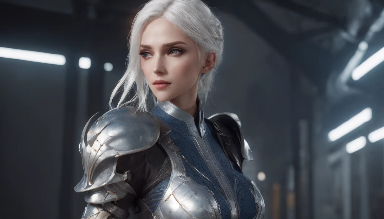 Cirilla Fiona Elen Riannon，Highest image quality，Outstanding details，超高分辨率，（Fidelity：1.4）, Favor the details，closeup cleavage，Ride a dragon，High-tech dragon knight mech，He has a delicate and beautiful face，（（Blue-white flying semi-mechanical fuselage：1.8）），Raised sexy，frontage，Cidade futuristica，mechanically aesthetic，Virtual Engine 5，Perfect detail rendering，rendering by octane，hyper HD