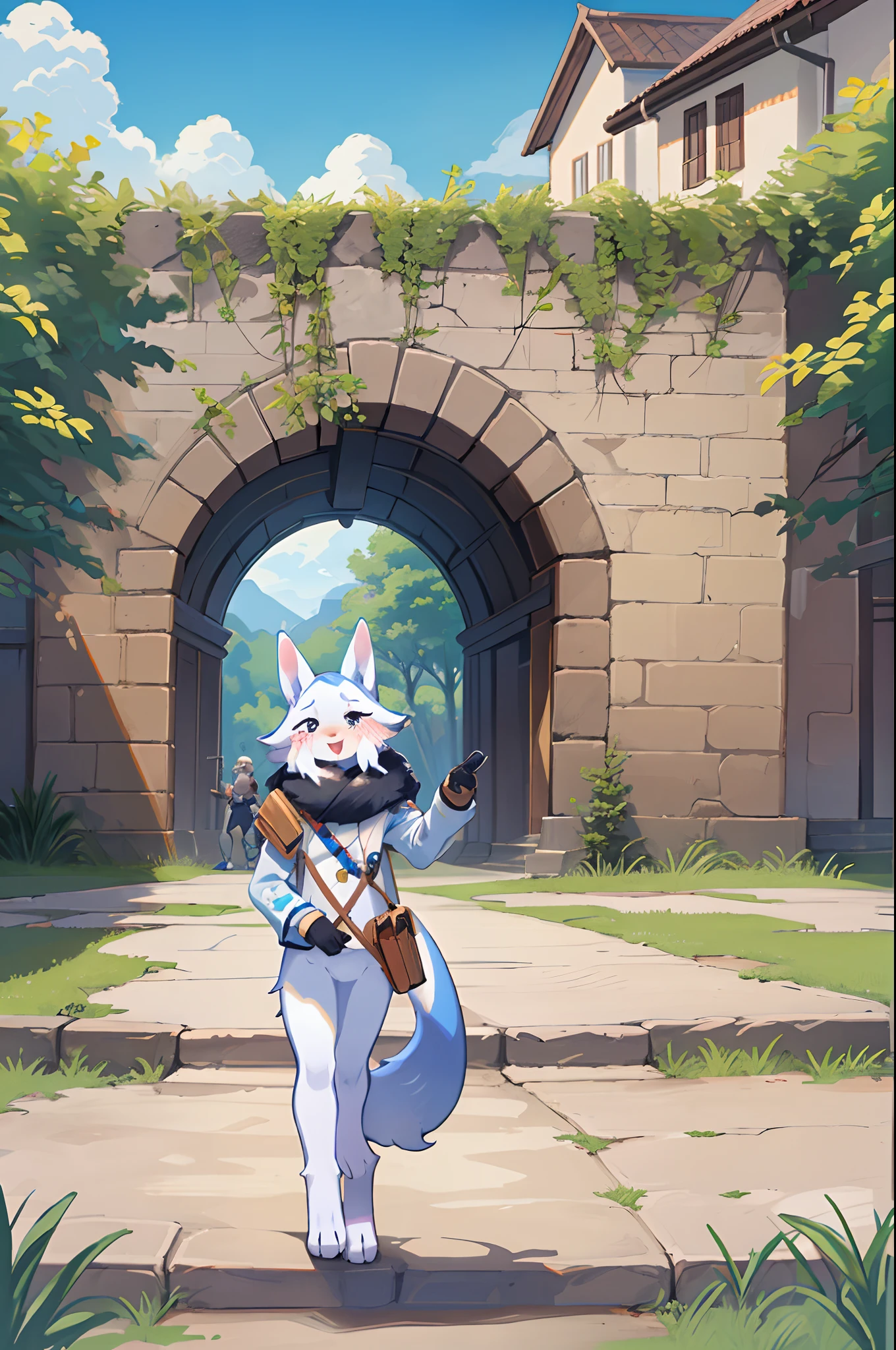 super high resolution, detailed background, World Heritage Site, 6+boys, 6+girls, Happy, joyful, absurdres(Photos of solo travelers)(kemono, furry anthro),