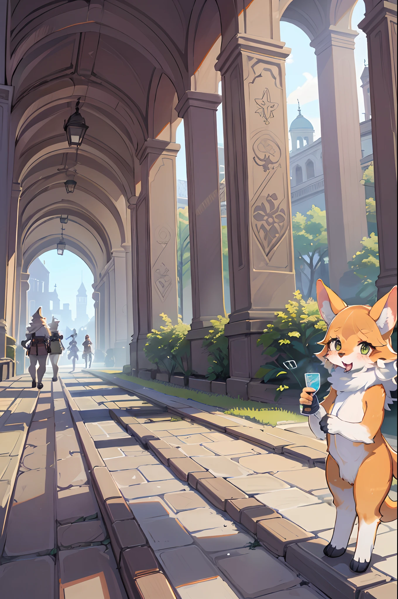 super high resolution, detailed background, World Heritage Site, 6+boys, 6+girls, Happy, joyful, absurdres(Photos of solo travelers)(kemono, furry anthro),