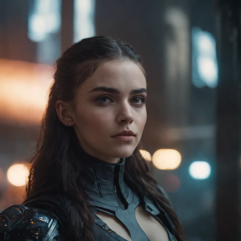 Mudar fundo cyberpunk menina bonita, Rosto realista, 8k, ultra realistic,