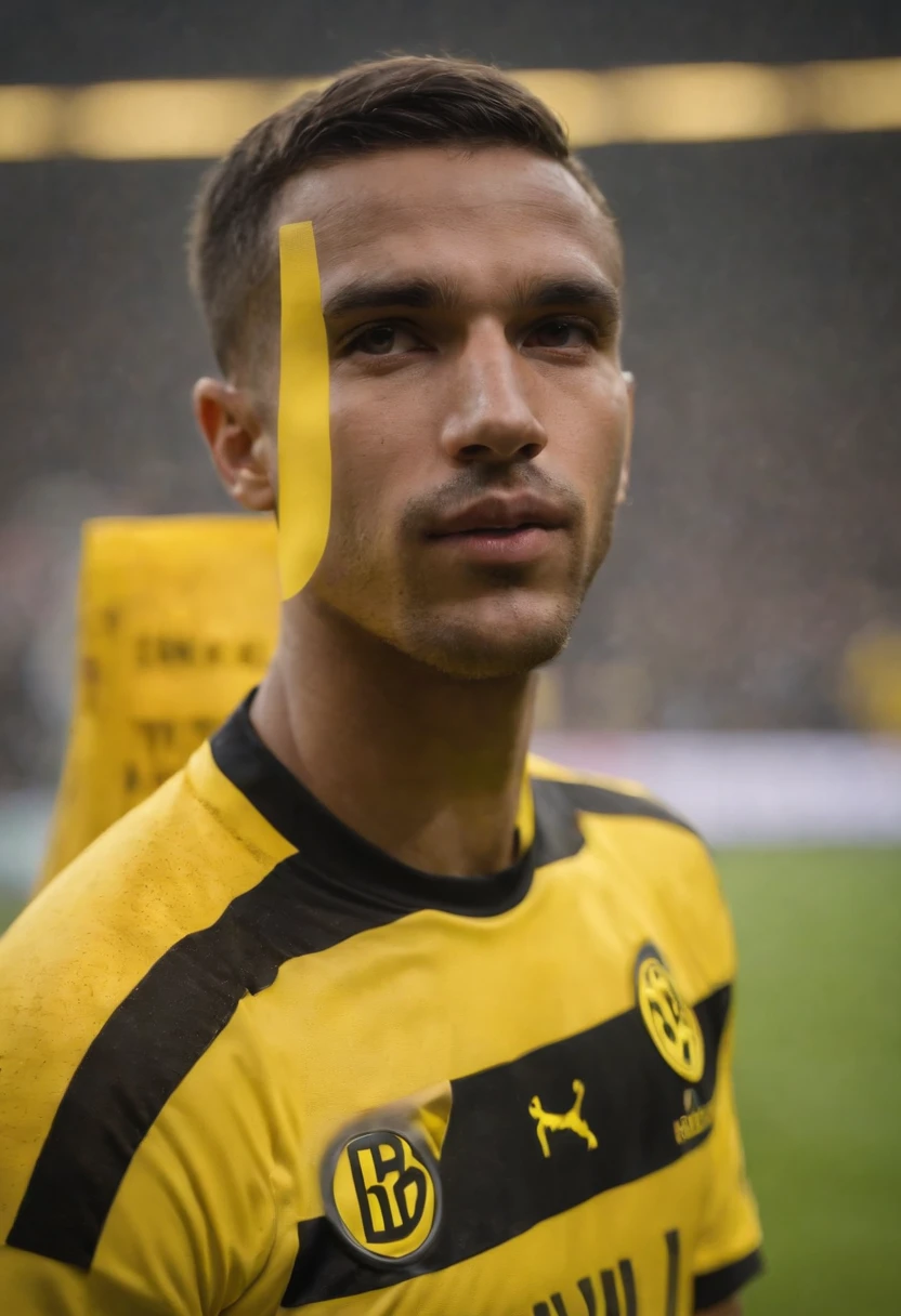 Homem Soccer Player negro in Borussia Dortmund