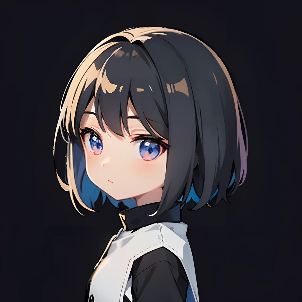 anime girl with blue eyes and black hair in a white and black dress, anime moe artstyle, stylized anime, portrait anime space cadet girl, anime stylized, sayori, portrait of an anime girl, anime style portrait, anime visual of a cute girl, hana yata, anime style. 8k, rin, official artwork, portrait anime girl