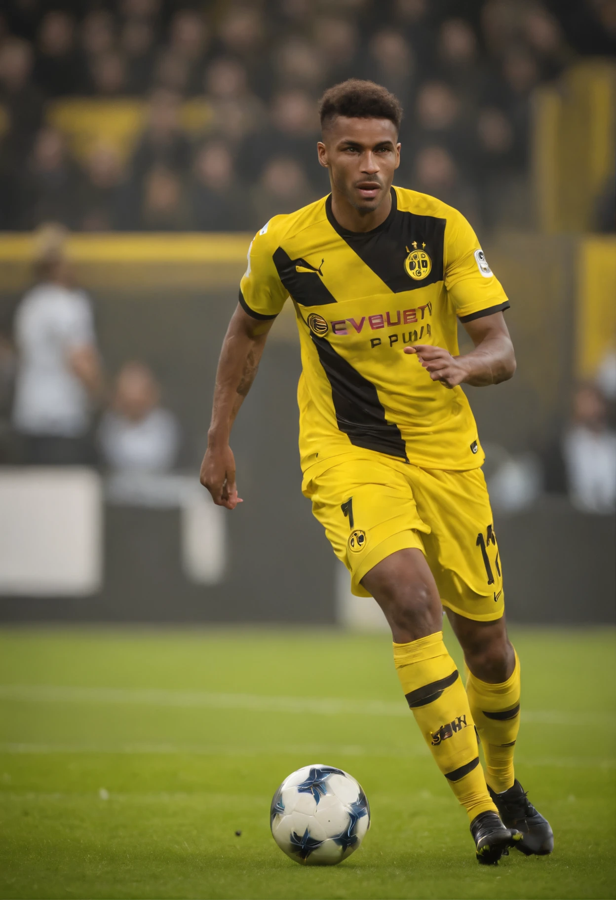 Homem Soccer Player negro in Borussia Dortmund