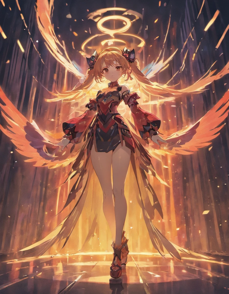 1female, Full-body design,Three-sided view, 8k, 3D models, Demon Inspection, MetalAI