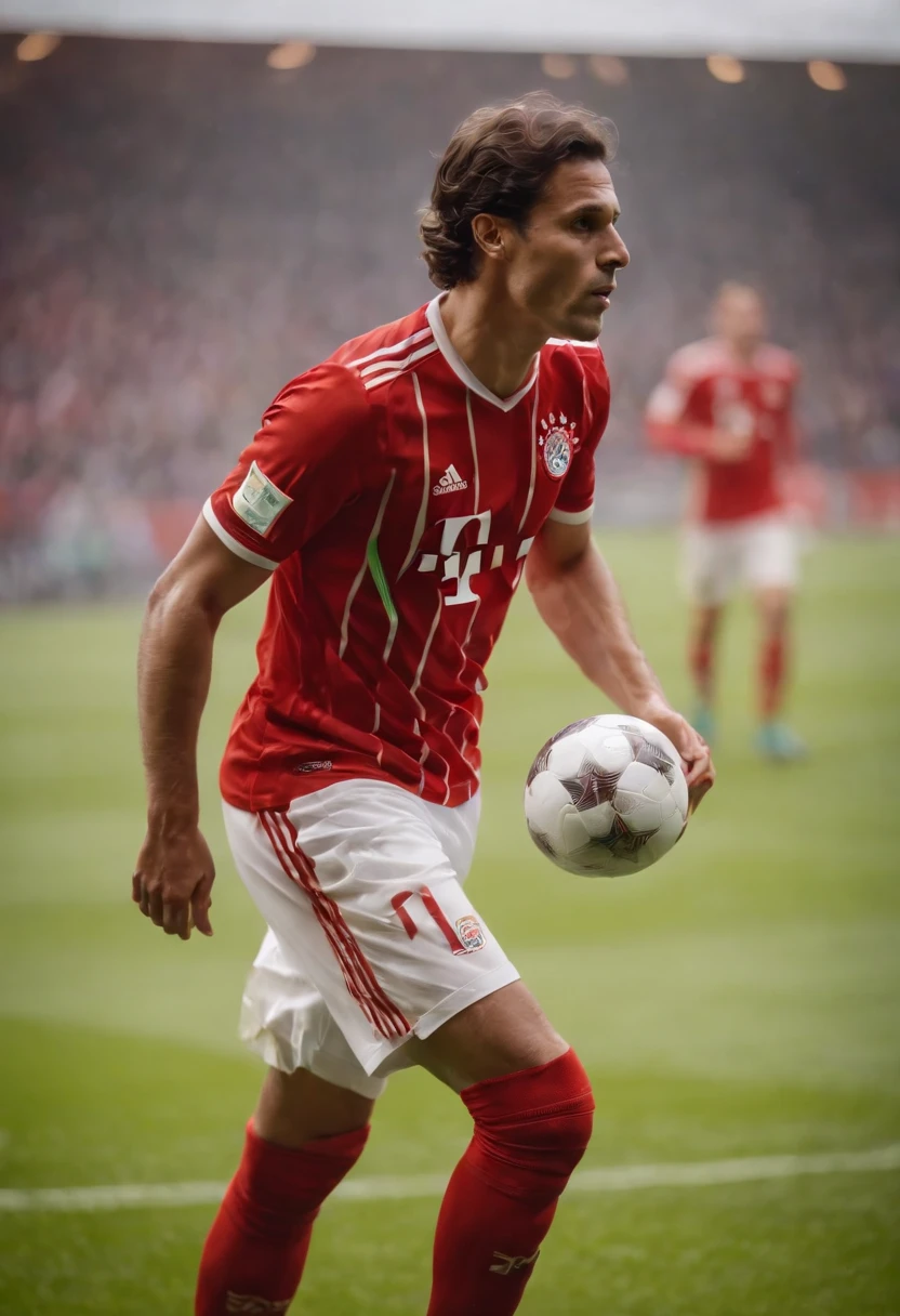 Homem Soccer Player careca in Bayern de Munique