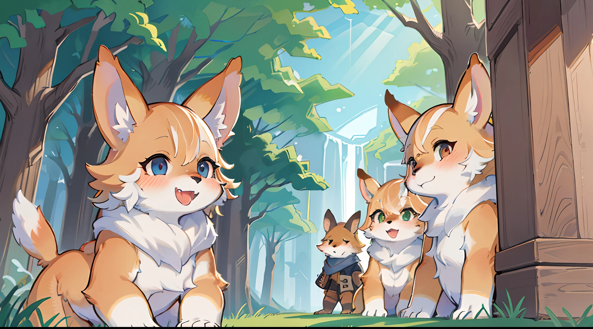 super high resolution, detailed background, World Heritage Site, 6+boys, 6+girls, Happy, joyful, absurdres(Photos of solo travelers)(kemono, furry anthro),