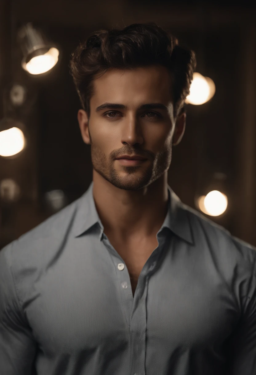 young man, 20s, cabelos brancos, corte de cabelo de dois blocos, not shirt, vestindo um casaco preto com capuz, Photographic reality, pele de realidade, pele detalhada, olhos claros brilhantes, Biomechanicals, estranho, assustador, pesadelo , cores muito brilhantes, light particles, com luz brilhante, Mshiff, Arte do papel de parede, Papel de parede UHD