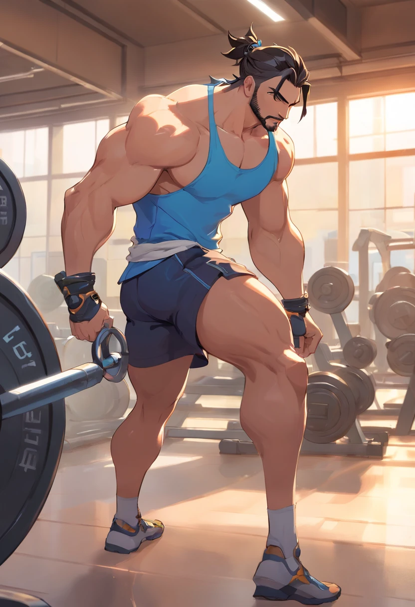 absurdres, Akitaru Obi, bare shoulders, black hair, chama kou, highres, looking away, male focus, muscular, muscular male, bara, short hair, 8k quality, ( Akitaru Obi, detailed eyes, detailed face, (((full body))), visible foot, barefoot, standing on the ground, ((light smile)), (((Alternating Dumbbell Curls))), nude, black hair, looking at viewer, embarrassed, blush, looking from down, masterpiece, best quality, male focus, upper body, handsome, hot, male, gay, smooth and sharp focus, Wet body, (((XXL up penis))), (((nsfw)))
