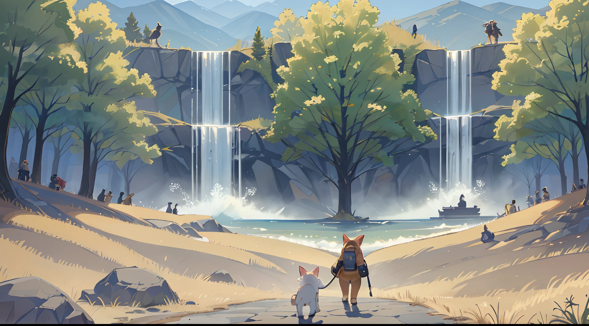 super high resolution, detailed background, World Heritage Site, 6+boys, 6+girls, Happy, joyful, absurdres(Photos of solo travelers)(kemono, furry anthro),