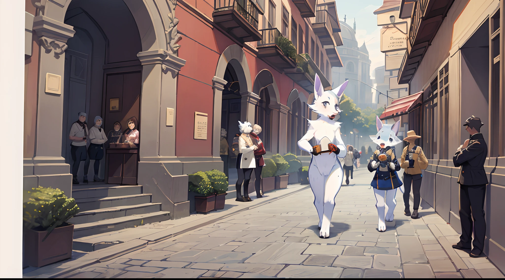 super high resolution, detailed background, World Heritage Site, 6+boys, 6+girls, Happy, joyful, absurdres(Photos of solo travelers)(kemono, furry anthro),