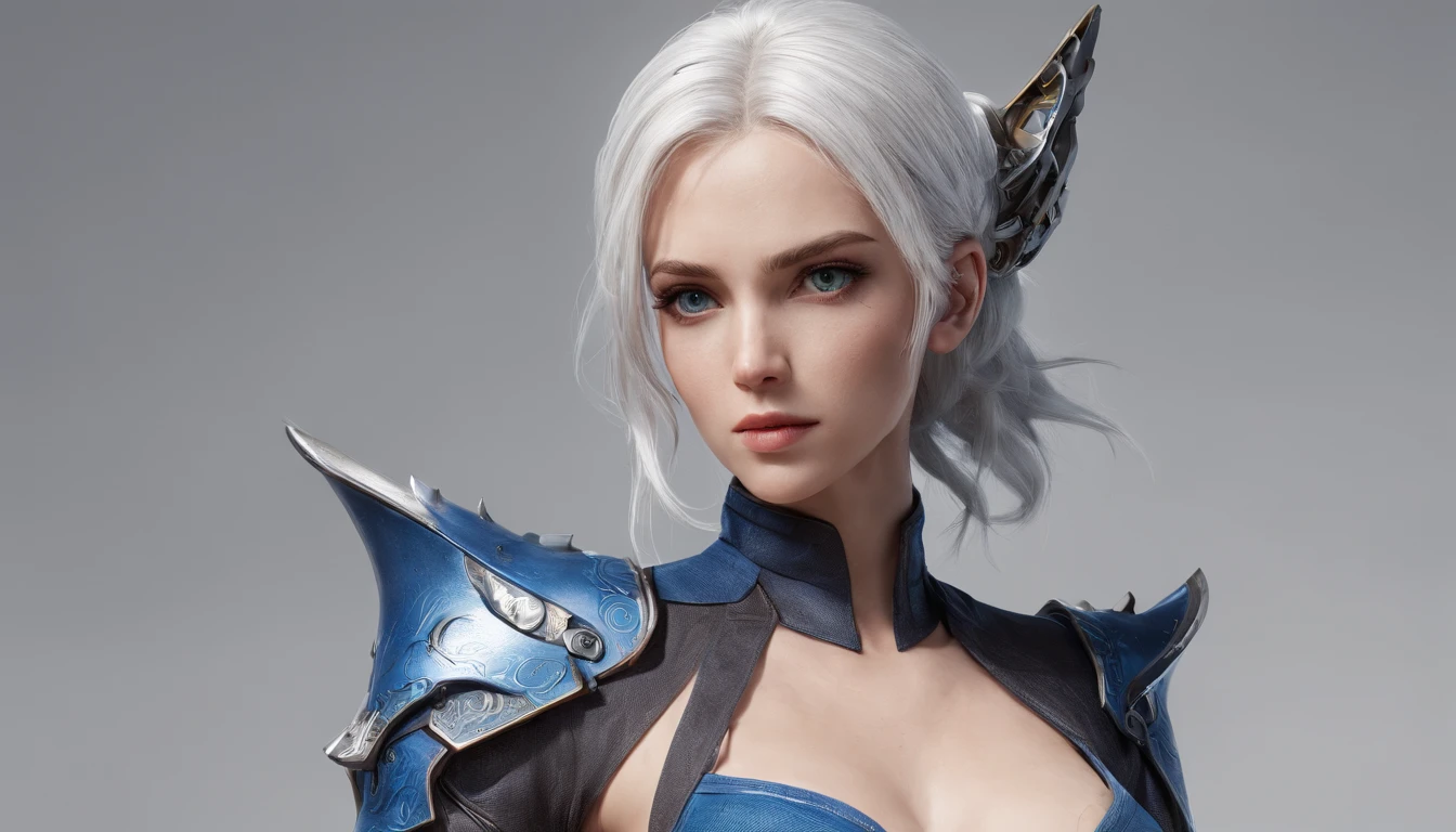 Cirilla Fiona Elen Riannon,Highest image quality,Outstanding details,超高分辨率,(Fidelity:1.4), Favor the details,closeup cleavage,Ride a dragon,High-tech dragon knight mech,He has a delicate and beautiful face,((Blue-white flying semi-mechanical fuselage:1.8)),Raised sexy,frontage,Cidade futuristica,mechanically aesthetic,Virtual Engine 5,Perfect detail rendering,rendering by octane,hyper HD