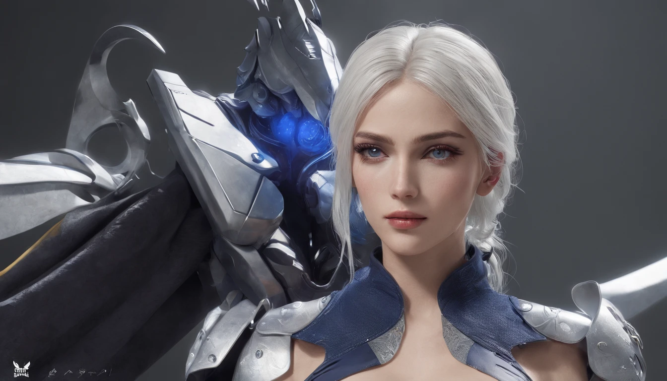 Cirilla Fiona Elen Riannon，Highest image quality，Outstanding details，超高分辨率，（Fidelity：1.4）, Favor the details，closeup cleavage，Ride a dragon，High-tech dragon knight mech，He has a delicate and beautiful face，（（Blue-white flying semi-mechanical fuselage：1.8）），Raised sexy，frontage，Cidade futuristica，mechanically aesthetic，Virtual Engine 5，Perfect detail rendering，rendering by octane，hyper HD