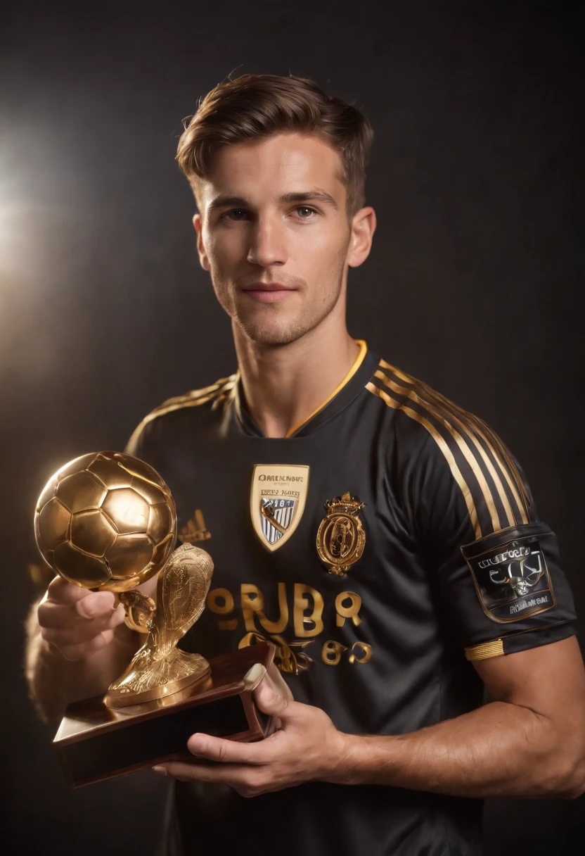 Man Soccer Player receiving the Golden InterCless Award