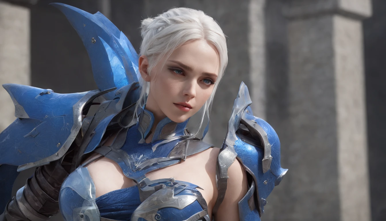 Cirilla Fiona Elen Riannon,Highest image quality,Outstanding details,超高分辨率,(Fidelity:1.4), Favor the details,closeup cleavage,Ride a dragon,High-tech dragon knight mech,He has a delicate and beautiful face,((Blue-white flying semi-mechanical fuselage:1.8)),Raised sexy,frontage,Cidade futuristica,mechanically aesthetic,Virtual Engine 5,Perfect detail rendering,rendering by octane,hyper HD