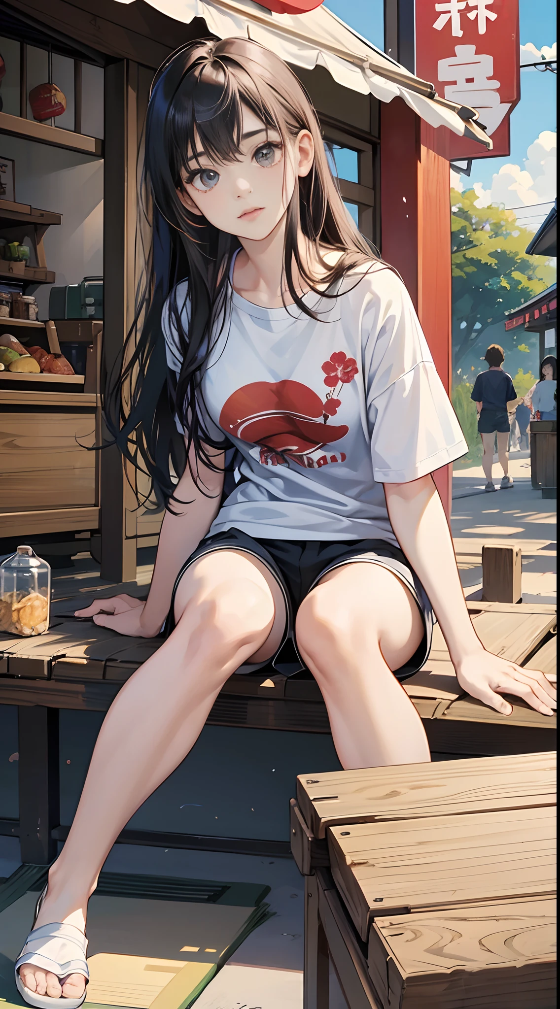 (masterpiece), (best quality), full body, sitting, eating pizza