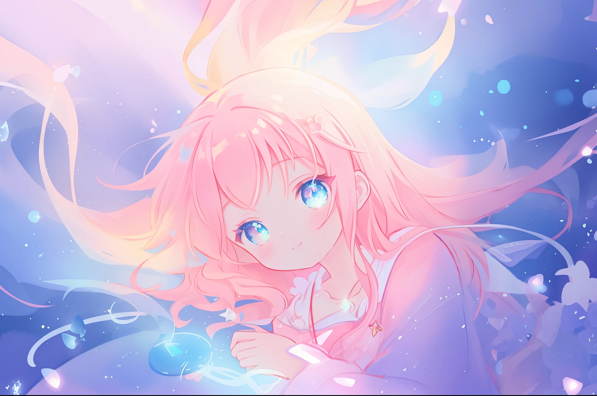 beautiful anime girl in glowing dress, inspired by Glen Keane, inspired by Lois van Baarle, disney art style, by Lois van Baarle, glowing aura around her, by Glen Keane, jen bartel, glowing lights! digital painting, flowing glowing hair, glowing flowing hair, beautiful digital illustration, fantasia background, whimsical, magical, fantasy, beautiful face, ((masterpiece, best quality)), intricate details, highly detailed, sharp focus, 8k resolution, sparkling detailed eyes, liquid watercolor