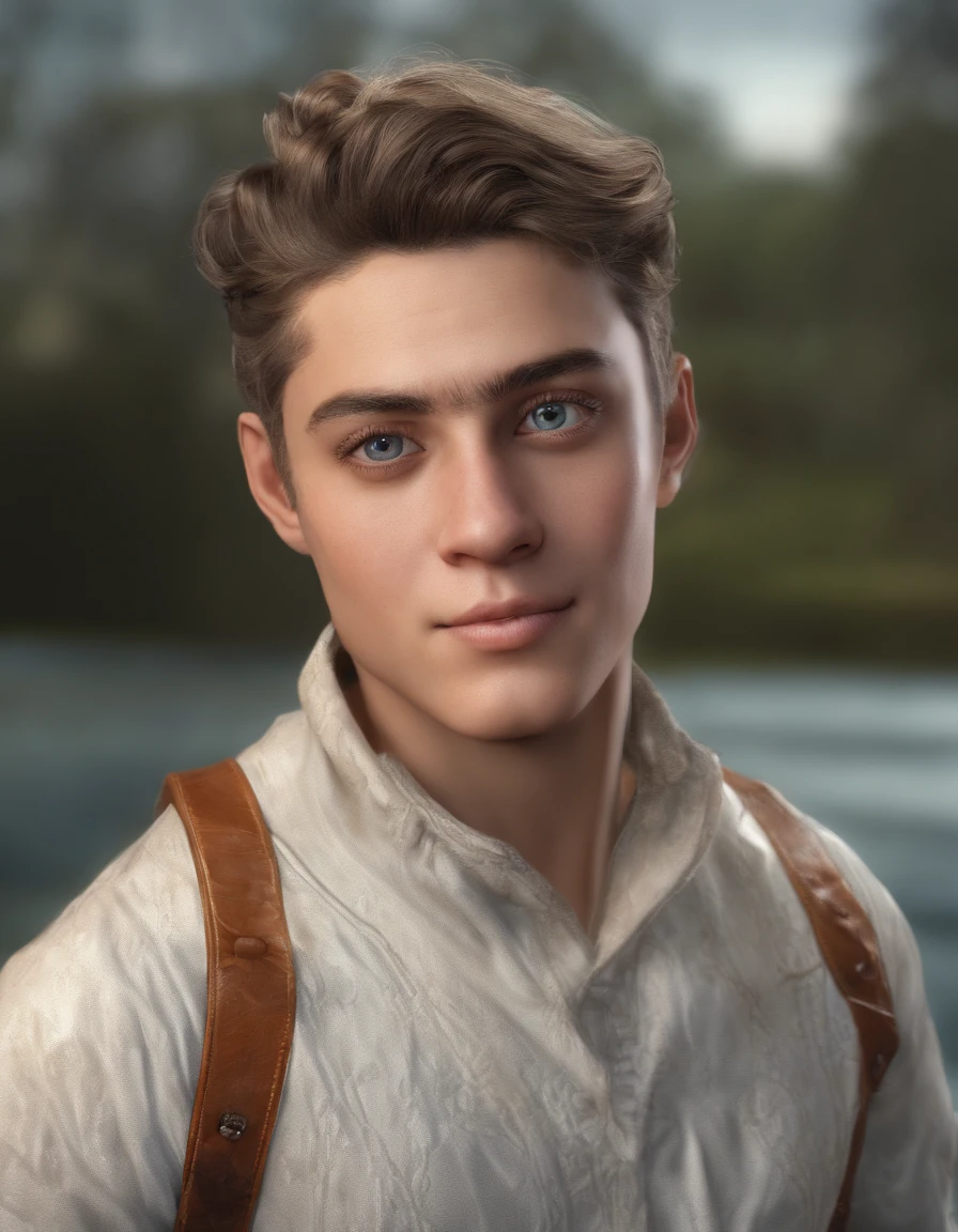 Garoto 17 anos bonito, rosto bonito, queixo perfeito, boca perfeita, branco, sobrancelha bem feita, olhos ambar, fisico definido bonito, cabelo low fade platinado, vida real, numa rua no campo, clima de tarde