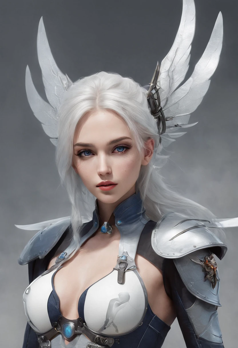 Cirilla Fiona Elen Riannon，Highest image quality，Outstanding details，超高分辨率，（Fidelity：1.4）, Favor the details，closeup cleavage，Ride a dragon，High-tech dragon knight mech，He has a delicate and beautiful face，（（Blue-white flying semi-mechanical fuselage：1.8）），Raised sexy，frontage，Cidade futuristica，Snow，themoon，mechanically aesthetic，Virtual Engine 5，Perfect detail rendering，rendering by octane，hyper HD