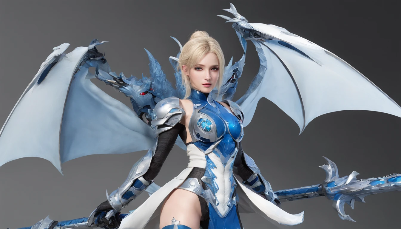 Lunafreya Nox Fleuret,Highest image quality,Outstanding details,超高分辨率,(Fidelity:1.4), Favor the details,closeup cleavage,Ride a dragon,High-tech dragon knight mech,He has a delicate and beautiful face,((Blue-white flying semi-mechanical fuselage:1.8)),Raised sexy,frontage,Cidade futuristica,Snow,themoon,mechanically aesthetic,Virtual Engine 5,Perfect detail rendering,rendering by octane,hyper HD