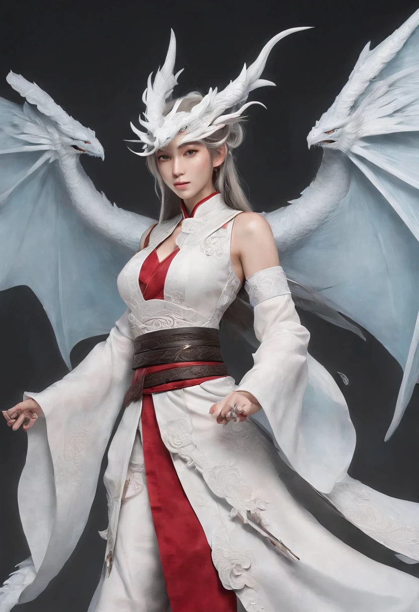 There is a woman in a white dress with wings on her head, dressed in ethereal armor, epic angel wings, ethereal wings, cotton cloud mage robes, majestic full-body angel, cloud mage robes, like a mystical valkyrie, armor angle with wings, intricate fancy robes, pale blue armor, large bright white wings,  Wings Blade Lace Wear --Size 1:1 --auto --s2