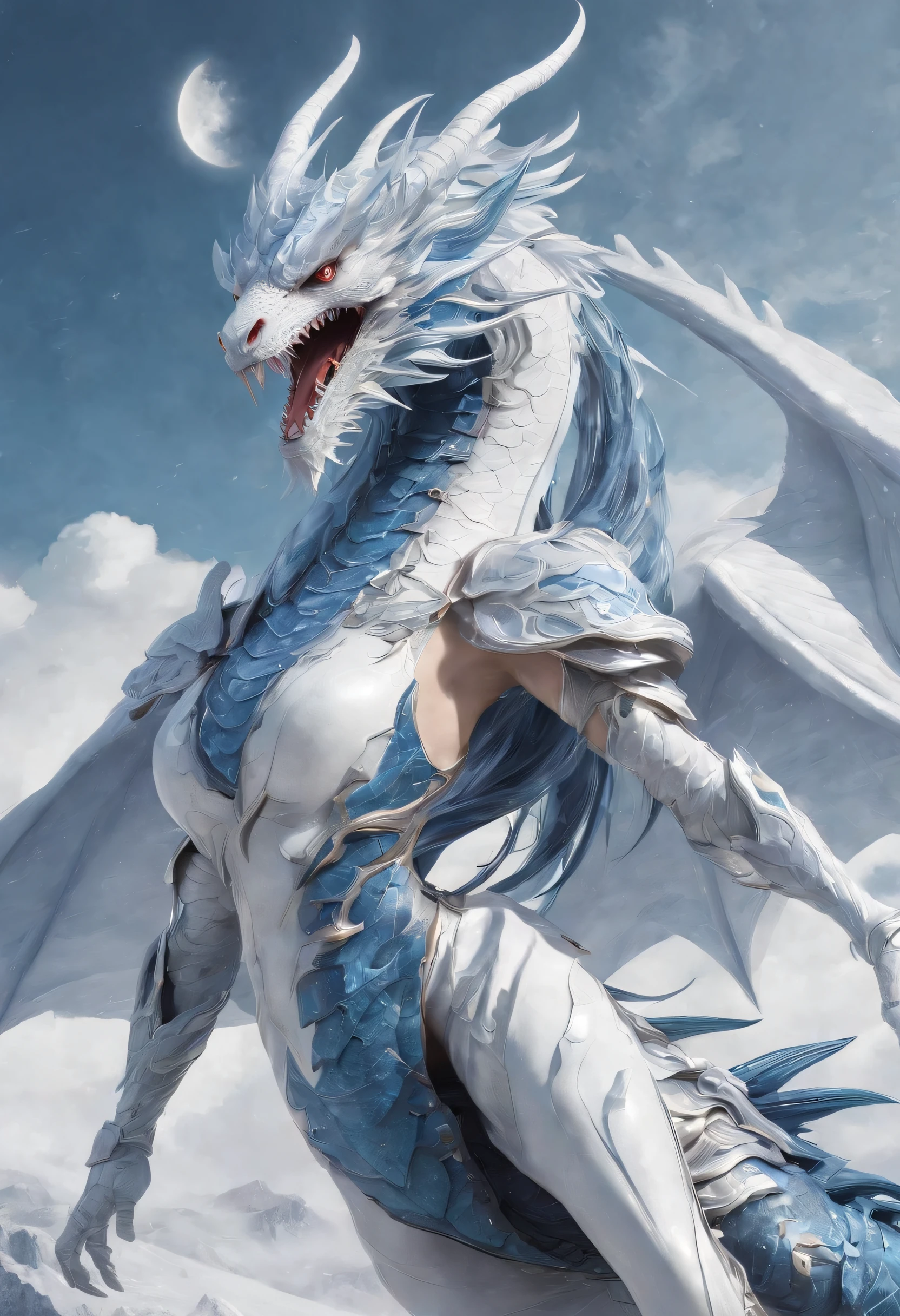 Luna Freya Knox Frey，Highest image quality，Outstanding details，超高分辨率，（Fidelity：1.4）, Favor the details，closeup cleavage，Ride a dragon，High-tech dragon knight mech，He has a delicate and beautiful face，（（Blue-white flying semi-mechanical fuselage：1.8）），Raised sexy，frontage，Cidade futuristica，Snow，themoon，mechanically aesthetic，Virtual Engine 5，Perfect detail rendering，rendering by octane，hyper HD，Highest image quality，Outstanding details，超高分辨率，（Fidelity：1.4）, Favor the details，closeup cleavage，Ride a dragon，High-tech dragon knight mech，He has a delicate and beautiful face，（（Blue-white flying semi-mechanical fuselage：1.8）），Raised sexy，frontage，Cidade futuristica，Snow，themoon，mechanically aesthetic，Virtual Engine 5，Perfect detail rendering，rendering by octane，hyper HD，动态照明，art  stations，poster for，Volumetriclighting，Very detailed faces，4k wallpapers，He has a delicate and beautiful face，long hair flowing，horse tailed，Fringed Hair Ornament，Dynamic perspective，White Hanfu，White gauze flying，red waistband，Sexy，Tradition Chinese Ink Painting，Surrounded by clouds，cherry blossom，fog atmosphere，Ride a white dragon，White dragon horn，dynamic viewing angle，电影灯光