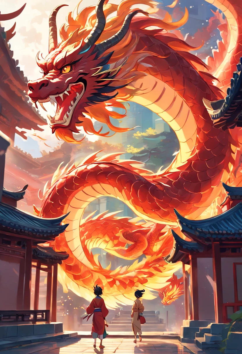 The prompt: Chinese Dragon, ((no humans))
Completed prompt: Chinese Dragon, vibrant red and gold colors, intricate scales, fierce expression, long serpentine body, sinuous movement, fiery breath, detailed claws and teeth, mythical creature, ancient Chinese folklore, majestic and powerful, traditional ink painting style, dramatic lighting, captivating and awe-inspiring, traditional ornate Chinese motifs. (best quality, ultra-detailed, photorealistic:1.37), vibrant traditional colors, dynamic composition, mythical creatures as the central focus, highlighted details, strong contrast, traditional Chinese artistic techniques.