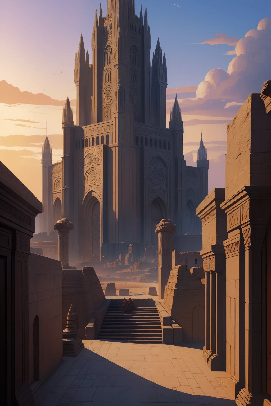 City of the Empire Aquilonius, scenarios inspired by John Buscema's illustrations for Conan's stories ((detalhista))((cena majestosa)