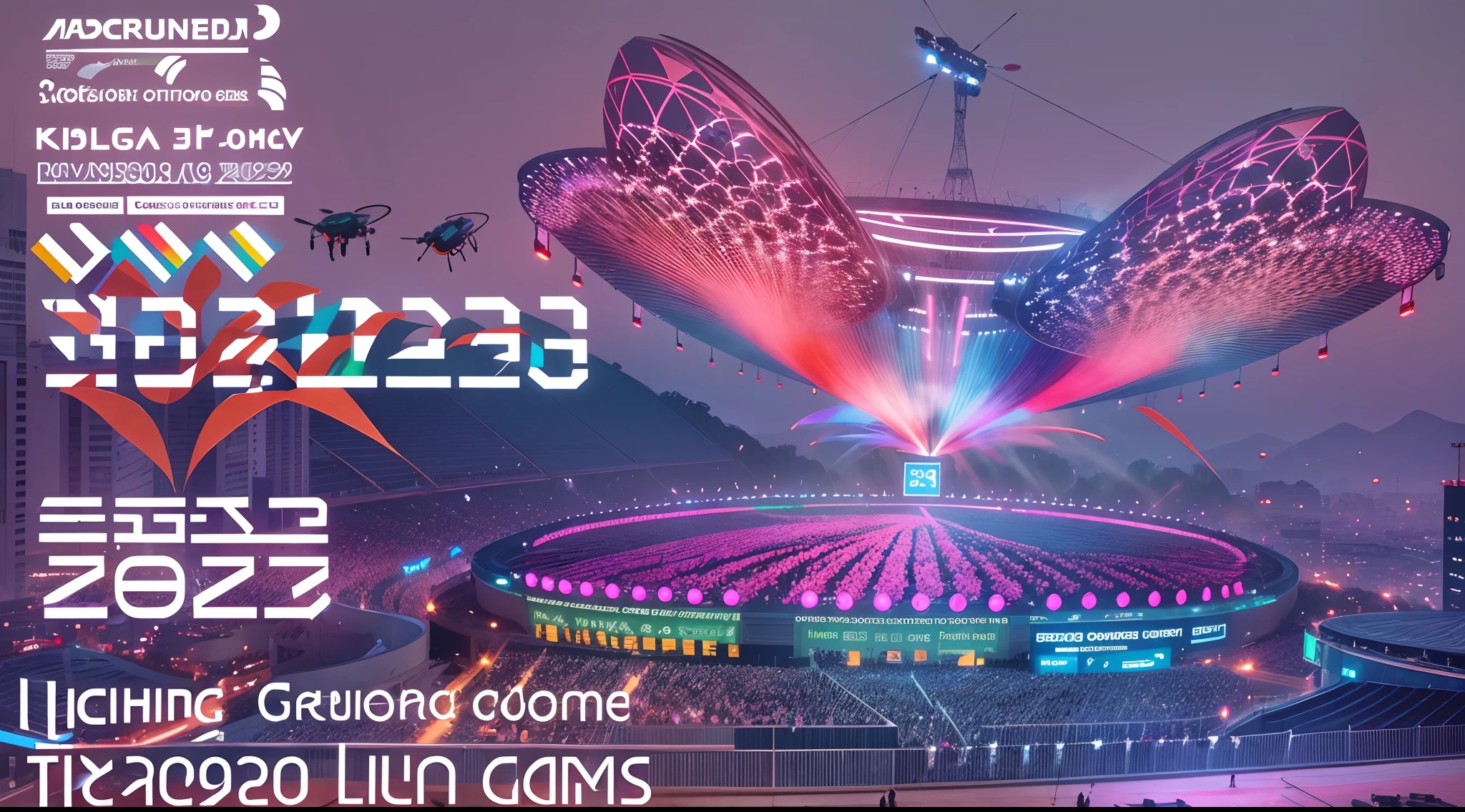2023,Opening Ceremony of the Asian Games,Large swarm drone light show