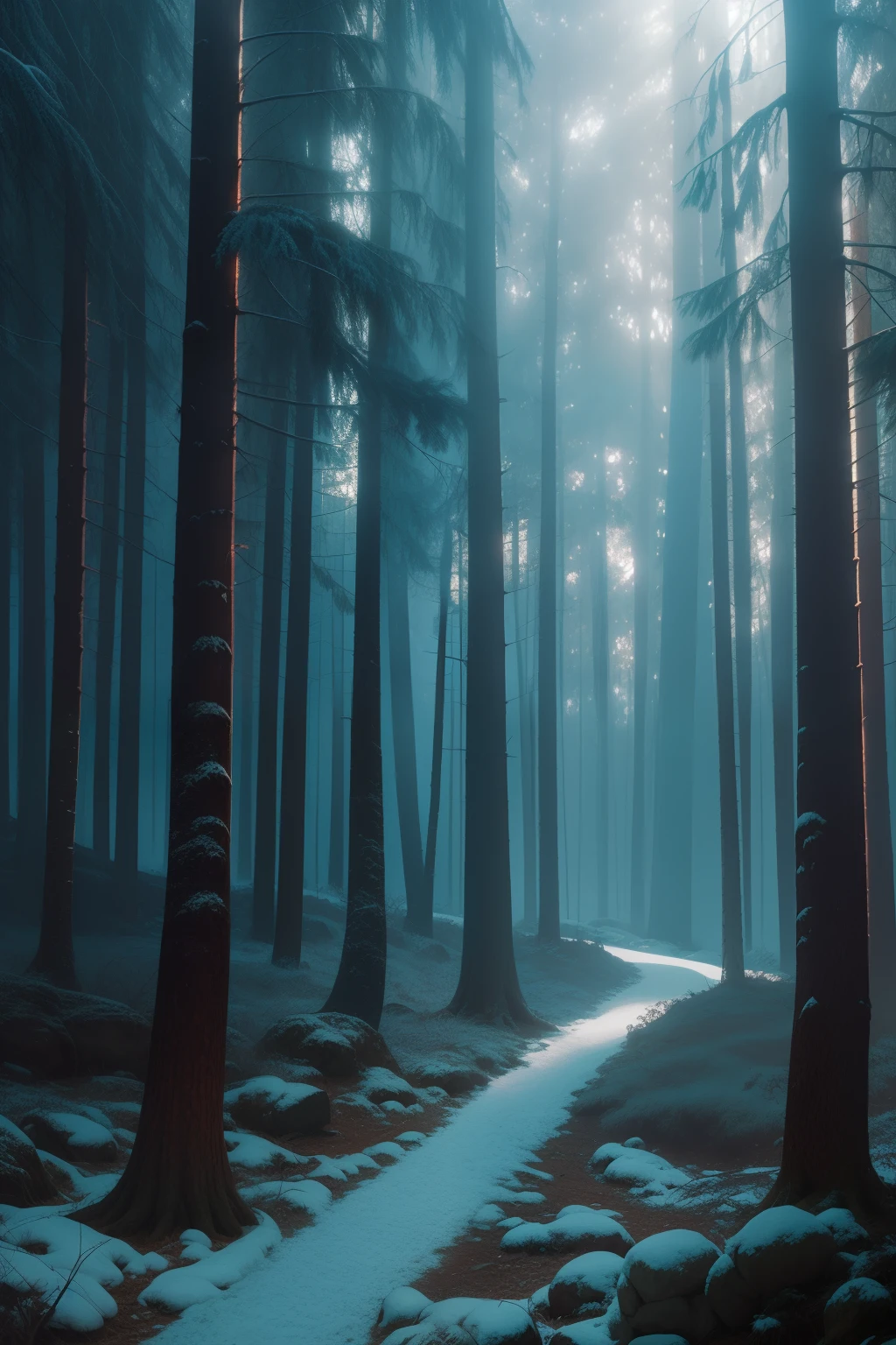 The frigid forests of Cimeria, scenarios inspired by John Buscema's illustrations for Conan's stories ((detalhista))((cena majestosa)